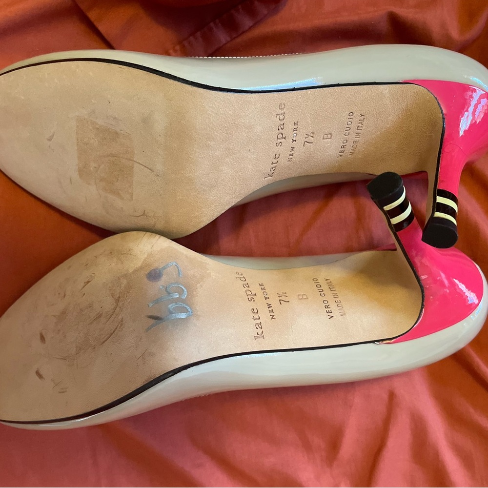 Kate Spade Elegant Beige and Pink Pumps Heels - Picture 8 of 8
